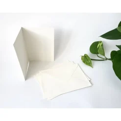 3 - 50 Stück Karten wahlweise mit Umschlag Klappkarten aus Kraftpapier cremeweiß