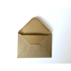 3 - 50 Stück Karten wahlweise mit Umschlag Klappkarten aus Kraftpapier braun