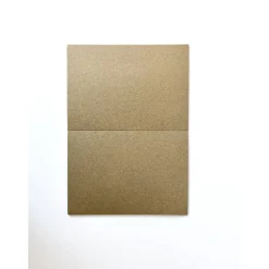 3 - 50 Stück Karten wahlweise mit Umschlag Klappkarten aus Kraftpapier braun