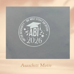2026 Abi, Abitur - Schulabschluss Abschlusstüte - Querstreifen weiß