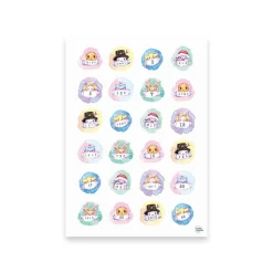 24 Adventskalender Zahlen Button Pins, der kleine Stern | Wiederverwendbare Adventskalenderzahlen