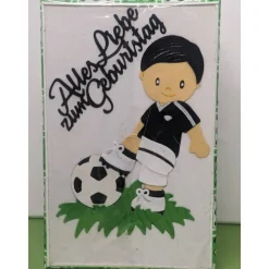 " Alles Liebe zum Geburtstag ", Geschenkkarton für einen Fußballfan