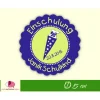 15 Aufkleber | Einschulung - Schultüte mit Sternchen - blau grün - personalisierbar