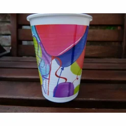 4 Becher für Party - Luftballons * Kindergeburtstag * Trinkbecher * Tischdeko * Mottoparty * Kinderbecher