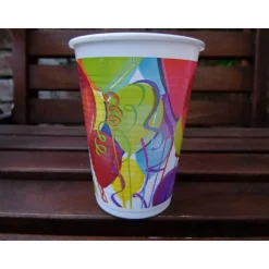 4 Becher für Party - Luftballons * Kindergeburtstag * Trinkbecher * Tischdeko * Mottoparty * Kinderbecher