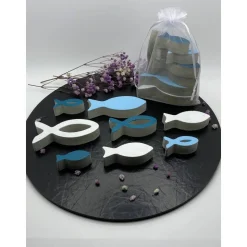 8 Beton Fische | Tischdeko | Kommunion | Konfirmation | Taufe