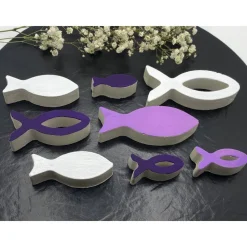 8 Beton Fische | Tischdeko | Kommunion | Konfirmation | Taufe