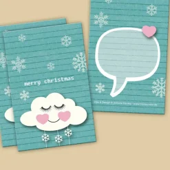 10 Boxen + Geschenkanhänger „Wolke“ merry christmas /// ABVERKAUF