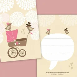 10 Boxen+10 Geschenkanhänger Baby  /// ABVERKAUF