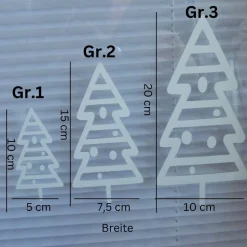 15 Bäume Weihnachten im skandivaschen Stil , minimalistische Fensteraufkleber