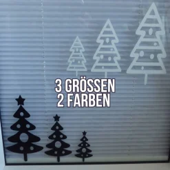 15 Bäume Weihnachten im skandivaschen Stil , minimalistische Fensteraufkleber
