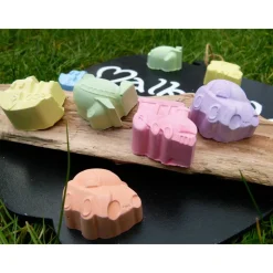 4 bunte Tafelkreiden Flugzeug Schiff Auto Eisenbahn* Malkreiden Straßenkreiden Einschulung Geburtstag Mottogeburtstag Ad