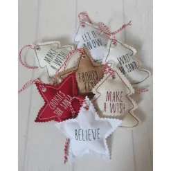 6 Christbaumanhänger im skandinavischen Stil, Weihnachtsschmuck, Weihnachtsbaum, Weihnachtsanhänger