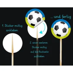 24 Cupcake Deko Aufkleber | Schulkind Sternchen - Tafeloptik - personalisierbar mti eigenem Foto