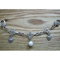 1 Damen - Charivari, antik-silberfarben, ca. 16 cm