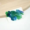 50 Dankeskarten klein Vintage Aquarell Zeichnung | blau grün | Dankeskarten klein | Abstrakt modern | Mini Dankekarte