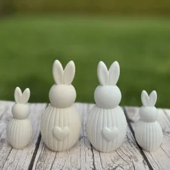 2 Deko Hasen ~ Hase mit Herz ~ Osterhase zum dekorieren ~ Hasenpaar Frühling ~ Ostern