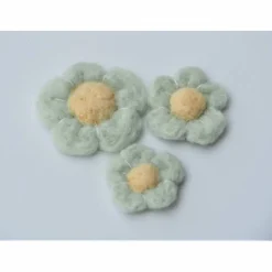 * DEKOBLUMEN * PASTELLFARBEN * 3 STÜCK * 100 % WOLLE * HANDGEARBEITET * NADELFILZ * ZUR DEKORATION