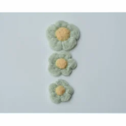* DEKOBLUMEN * PASTELLFARBEN * 3 STÜCK * 100 % WOLLE * HANDGEARBEITET * NADELFILZ * ZUR DEKORATION