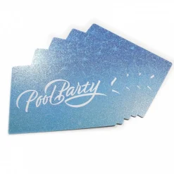 10 Einladungskarten Pool Party mit GLITZER inkl. 10 Briefumschlägen - Poolparty Gartenparty Geburtstag Kindergeburtst