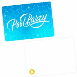 10 Einladungskarten Pool Party mit GLITZER inkl. 10 Briefumschlägen - Poolparty Gartenparty Geburtstag Kindergeburtst