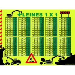 3 er Schulset - NEON | A4 Stundenplan + Lernposter: Baustelle - wiederbeschreibbar