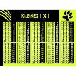 3 er Schulset - NEON | A4 Stundenplan + Lernposter: Tiger - wiederbeschreibbar