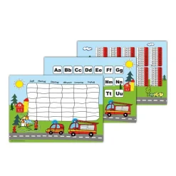 3 er Set  A4 Stundenplan + Lernposter  | Feuerwehr