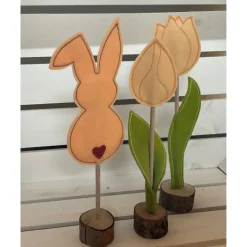 3 er Set Filz Tulpen/Häschen -  schlicht & schön -  Filz - Frühjahrsdekoration - Osterdekoration  - Ostern