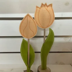 2 er Set FilzTulpen -  schlicht & schön -  Filz - Frühjahrsdekoration - Osterdekoration  - Ostern