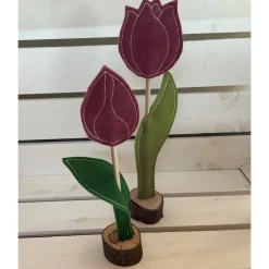 2 er Set FilzTulpen -  schlicht & schön -  Filz - Frühjahrsdekoration - Osterdekoration  - Ostern