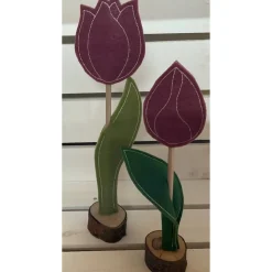 2 er Set FilzTulpen -  schlicht & schön -  Filz - Frühjahrsdekoration - Osterdekoration  - Ostern