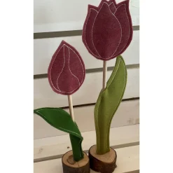 2 er Set FilzTulpen -  schlicht & schön -  Filz - Frühjahrsdekoration - Osterdekoration  - Ostern