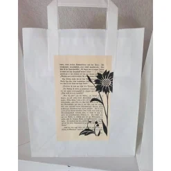 3 er Set Geschenktüten mit alter Buchseite " bianco & nero "