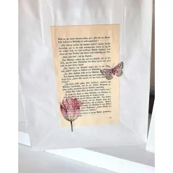 3 er Set Geschenktüten mit alter Buchseite 