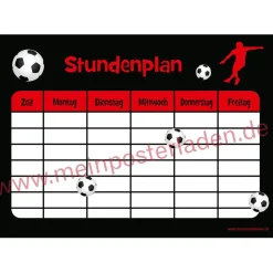 3 er Set Stundenpläne | Fußball