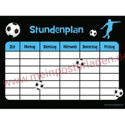 4 er Set Stundenpläne + Heftaufkleber | Fußball