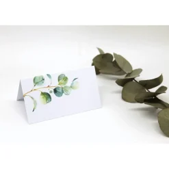 0,28 Euro / Stück Namensschild Platzkarten Tischplan Hochzeit Taufe Eukalyptus 25 Stück zum selbst beschriften