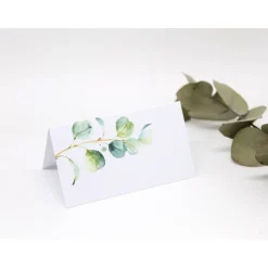 0,28 Euro / Stück Namensschild Platzkarten Tischplan Hochzeit Taufe Eukalyptus 25 Stück zum selbst beschriften