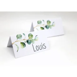 0,28 Euro / Stück Namensschild Platzkarten Tischplan Hochzeit Taufe Eukalyptus 25 Stück zum selbst beschriften
