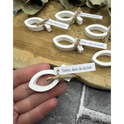 6 Fische aus Keracraft weiß | Mitgebsel | Tischdeko I Taufe | Kommunion | Konfirmation