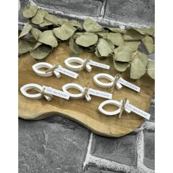 6 Fische aus Keracraft weiß | Mitgebsel | Tischdeko I Taufe | Kommunion | Konfirmation