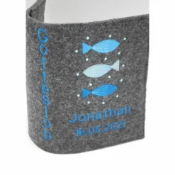 3 Fische Gebetbuch Hülle Geschenk Kommunion Firmung Rosenkranz religiös personalisier