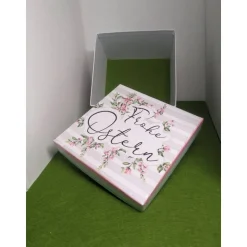 " Frohe Ostern ", Geschenkkarton mit Serviettenmotiv