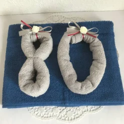 80. Geburtstag Frau Mann Jahreszahl 80 Geschenk runder Geburtstag Jubiläum Handtuch