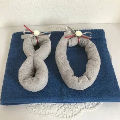 80. Geburtstag Frau Mann Jahreszahl 80 Geschenk runder Geburtstag Jubiläum Handtuch