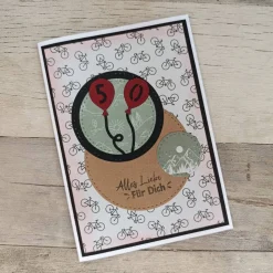 50. Geburtstag Glückwunschkarte Fahrrad