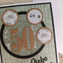 50. Geburtstag Glückwunschkarte Fahrrad