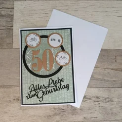 50. Geburtstag Glückwunschkarte Fahrrad