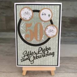 50. Geburtstag Glückwunschkarte Fahrrad